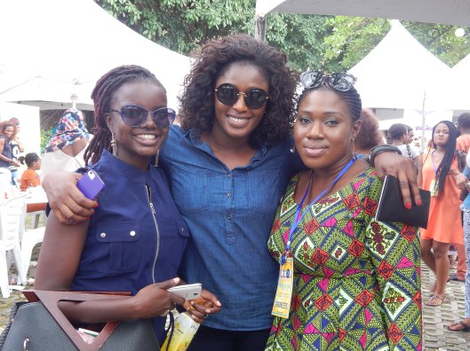 R-L Funke, member of the organising team, her sister and Yemisi